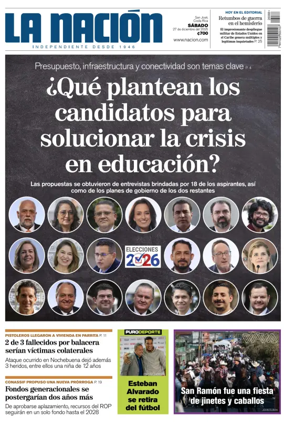 Cover of La Nacion (Costa Rica)