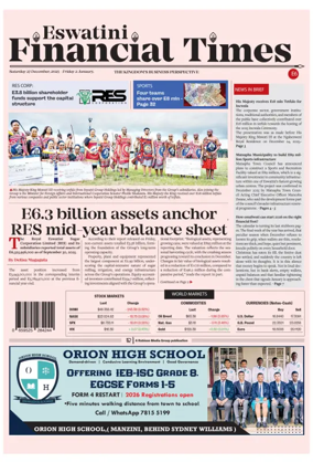 Cover of Eswatini Financial Times