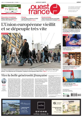 Cover of Ouest France (Auray)