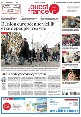 Cover of Ouest France (La Roche-sur-Yon)