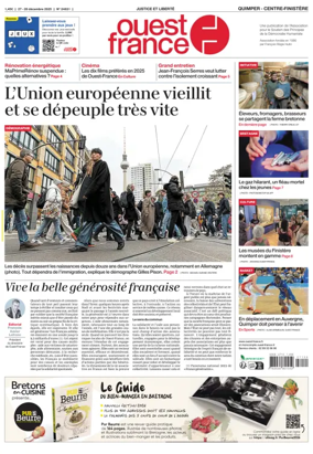 Cover of Ouest France (Quimper)