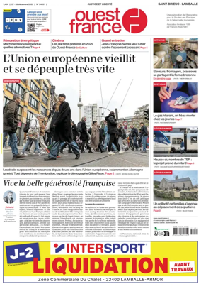 Cover of Ouest France (Saint-Brieuc)