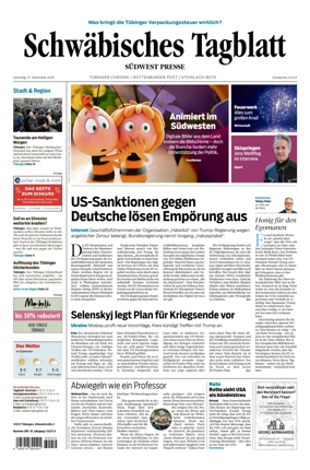 Cover of Schwabisches Tagblatt - Tubinger Chronik