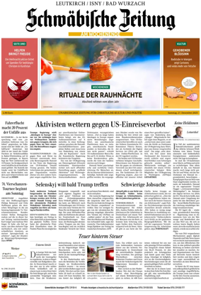 Cover of Schwaebische Zeitung (Leutkirch / Isny / Bad Wurzach)