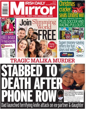 Cover of Irish Daily Mirror