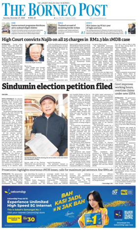 Cover of The Borneo Post (Sabah)