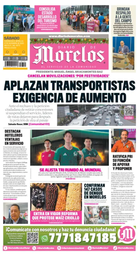 Cover of Diario de Morelos