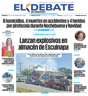 Cover of El Debate de Mazatlan
