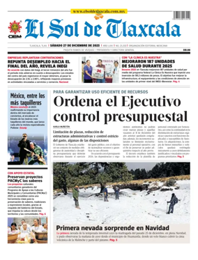 Cover of El Sol de Tlaxcala