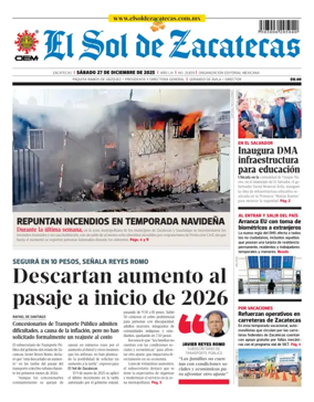 Cover of El Sol de Zacatecas