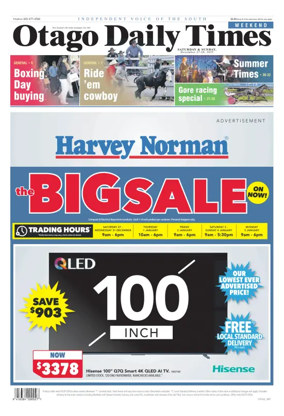 Cover of Otago Daily Times