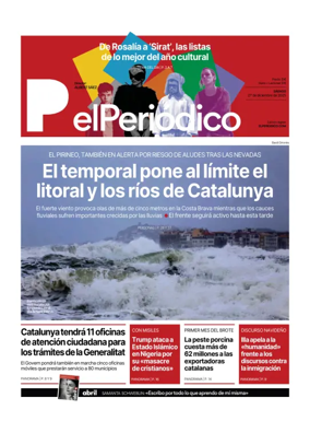 Cover of El Periódico de Catalunya (Castellano)