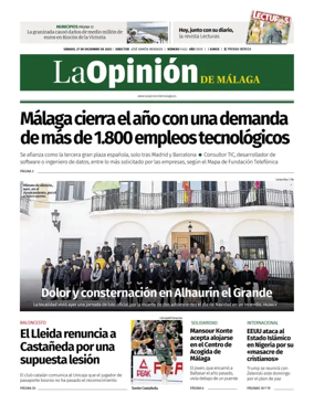 Cover of La Opinión de Málaga