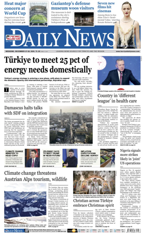 Cover of Hurriyet Daily News & Economic Review