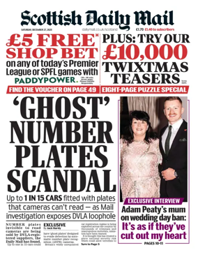 Cover of Scottish Daily Mail