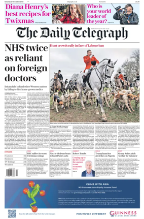 Cover of The Daily Telegraph - Saturday