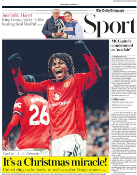 Cover of The Daily Telegraph - Sport Saturday