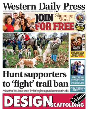 Cover of Western Daily Press (Saturday)