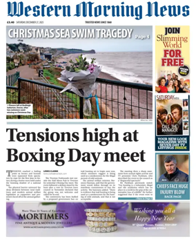 Cover of Western Morning News (Saturday)