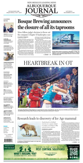 Cover of Albuquerque Journal