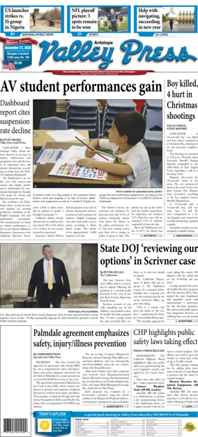 Cover of Antelope Valley Press