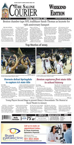 Cover of The Saline Courier Weekend