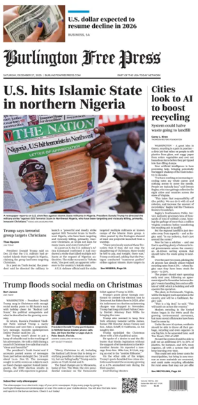 Cover of Burlington Free Press