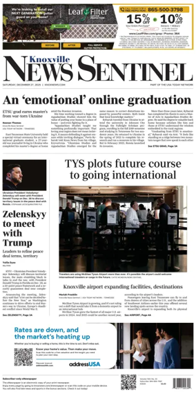 Cover of Knoxville News Sentinel