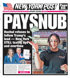 Cover of New York Post