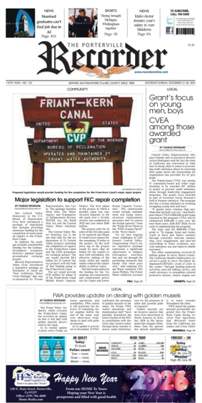 Cover of Porterville Recorder