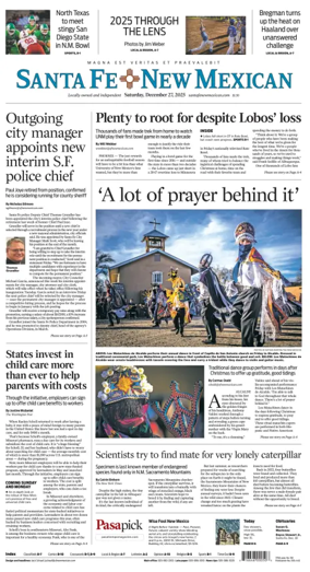 Cover of Santa Fe New Mexican