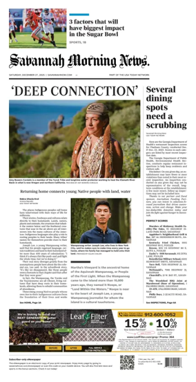 Cover of Savannah Morning News