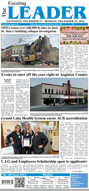 Cover of The Evening Leader