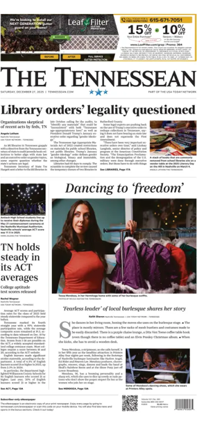 Cover of The Tennessean