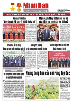 Cover of Nhan Dan newspaper