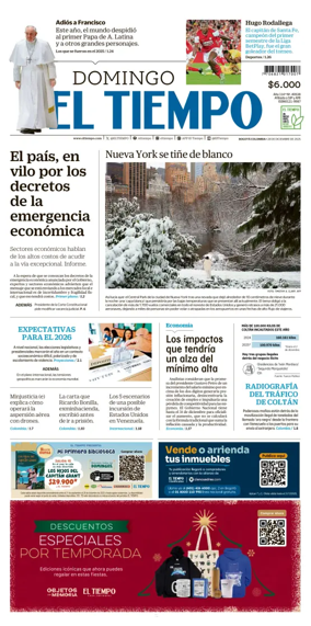 Cover of El Tiempo (Bogota)