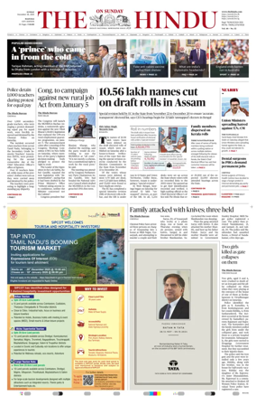 Cover of The Hindu (Madurai)