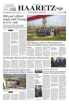 Cover of Haaretz english edition