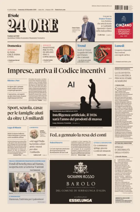 Cover of Il Sole 24 Ore