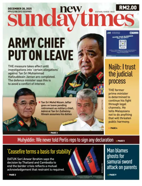 Cover of New Straits Times