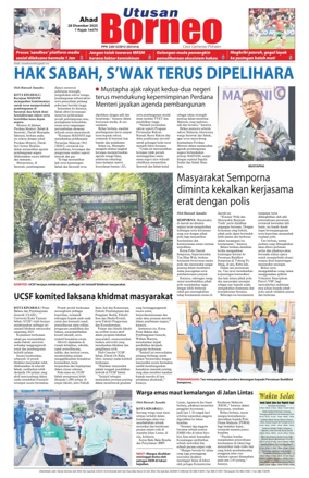 Cover of Utusan Borneo (Sabah)
