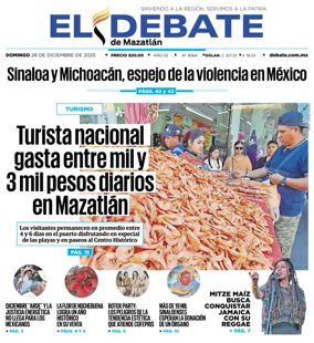Cover of El Debate de Mazatlan