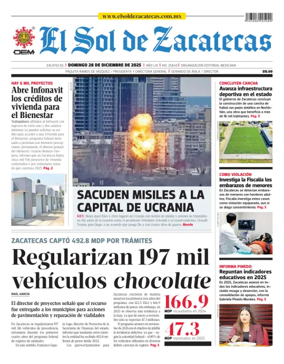 Cover of El Sol de Zacatecas