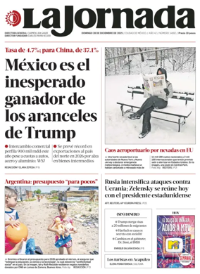 Cover of La Jornada