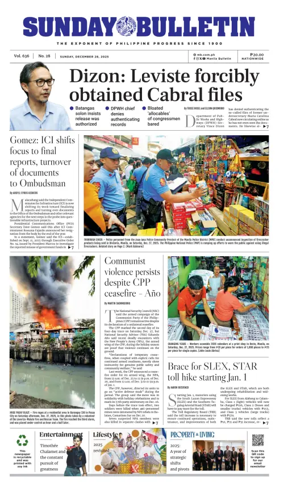 Cover of Manila Bulletin