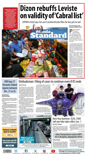 Cover of Manila Standard