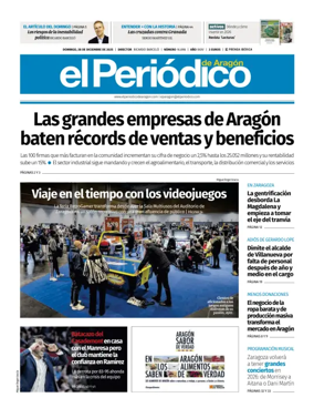 Cover of El Periódico Aragón