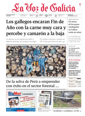 Cover of La Voz de Galicia (Santiago)