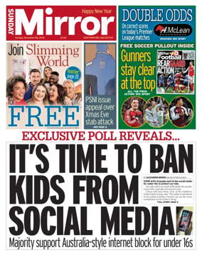 Cover of Sunday Mirror (Northern Ireland)