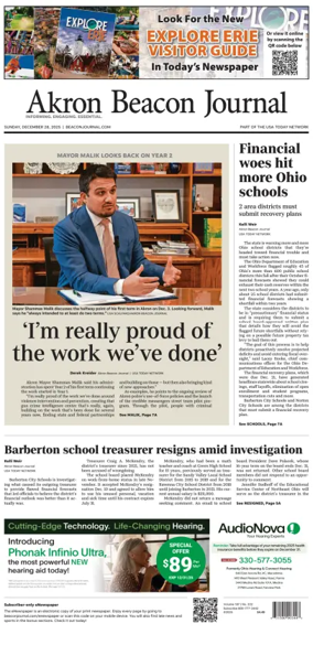 Cover of Akron Beacon Journal